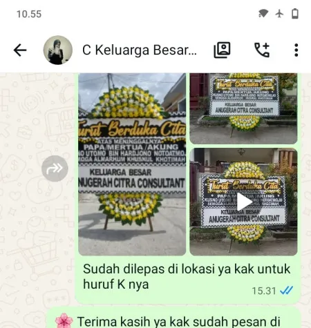 Pengiriman Papan Bunga Duka Mander Tambakboyo